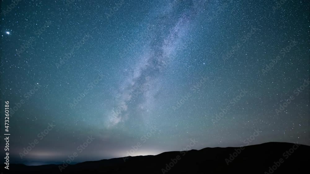 Time Lapse - Beautiful Milky Way Galaxy above Mountain Range Time Lapse - Beautiful Milky Way Galaxy above Mountain Range