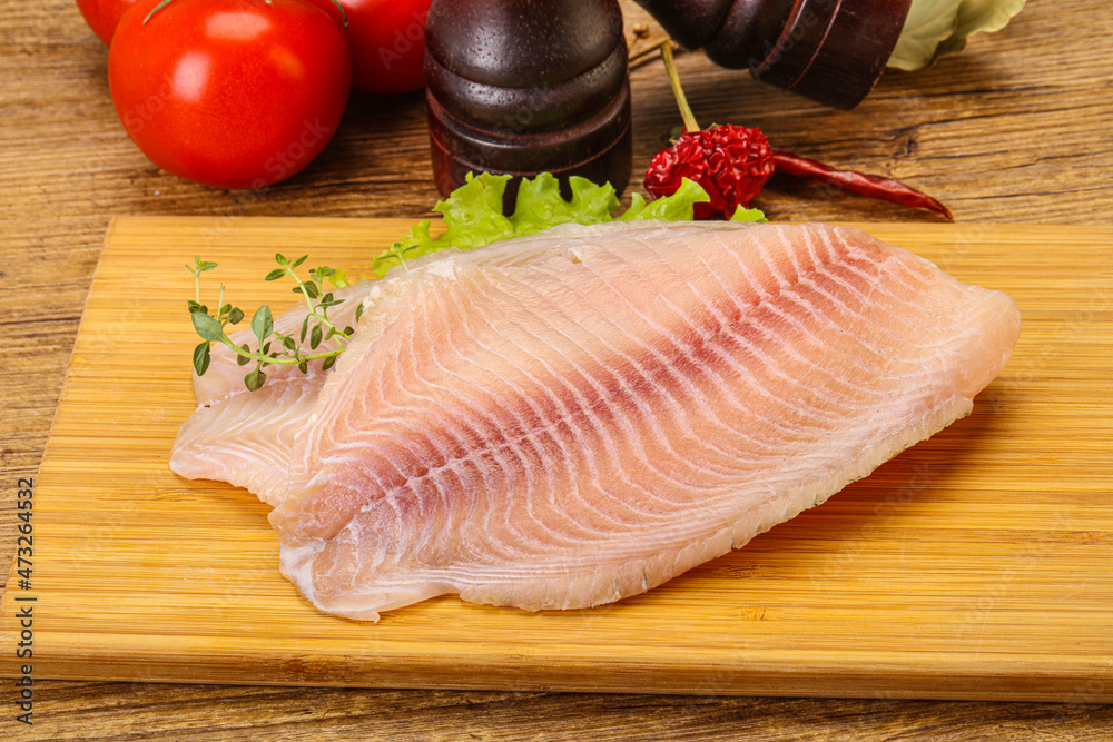 Raw tilapia fish for cooking Raw tilapia fish for cooking