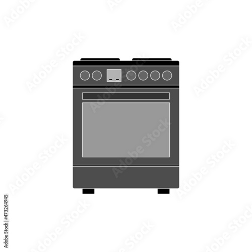 Icon of a modern electric stove in a flat design on a white background.