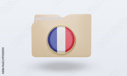 3d folder France flag rendering front view Free Download 3d folder France flag rendering front view - GFXLoad
