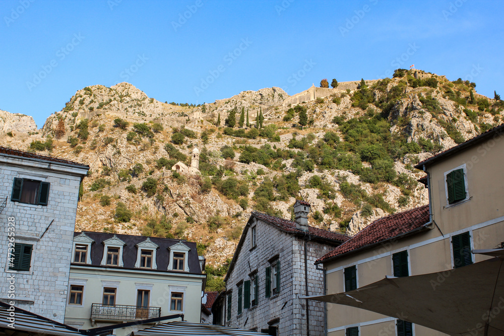Old church of our lady of remedy above the city of Kotor