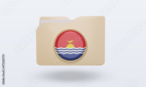 3d folder Kiribati flag rendering front view photo