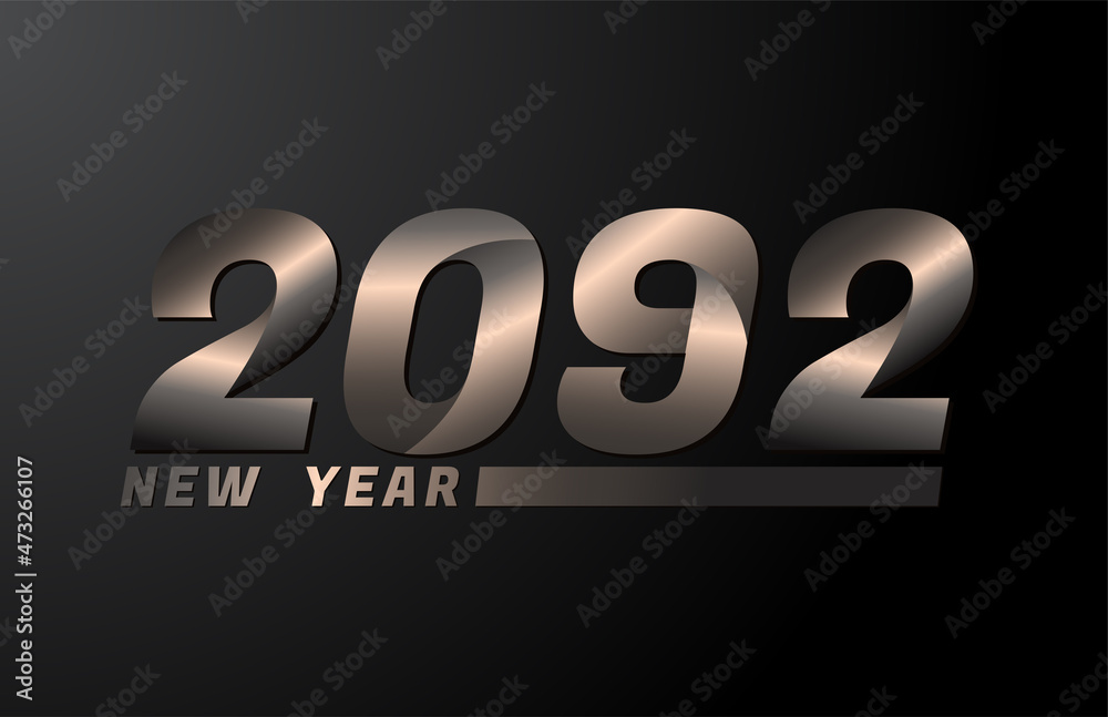 2092 Vector Isolated on Black background, 2092 new year design template 2092 Vector Isolated on Black background, 2092 new year design template