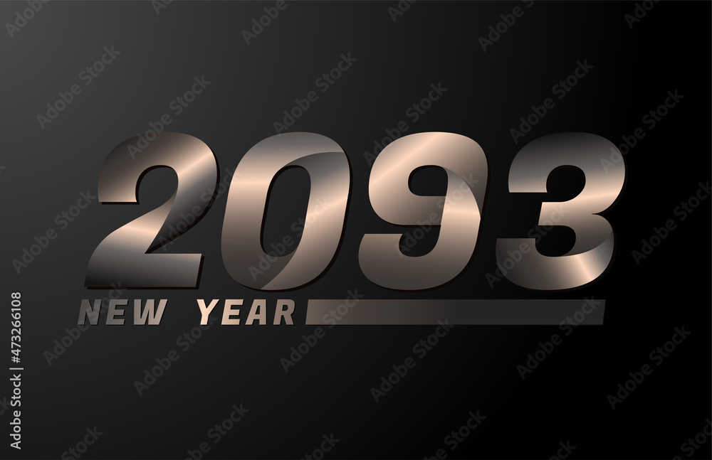 2093 Vector Isolated on Black background, 2093 new year design template 2093 Vector Isolated on Black background, 2093 new year design template