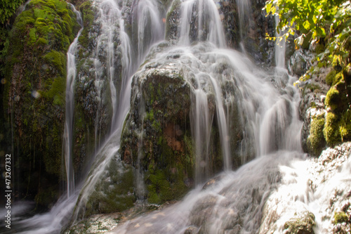 Fototapeta Naklejka Na Ścianę i Meble -  Medieval town of Frias in Spain, beautiful waterfall