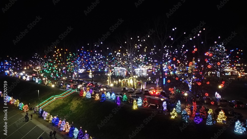 Christmas Lights In Park Gallipolis, Ohio