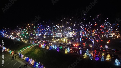 Christmas Lights In Park Gallipolis, Ohio photo