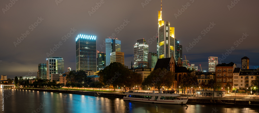 Skyline of Frankfurt am Main, Germany, European Finance Capital