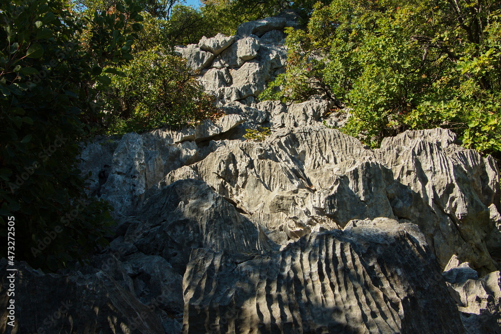 Rocks on the hiking trail from Sistiana to castle Duino, Italy, Europe
Rocks on the hiking trail from Sistiana to castle Duino, Italy, Europe
