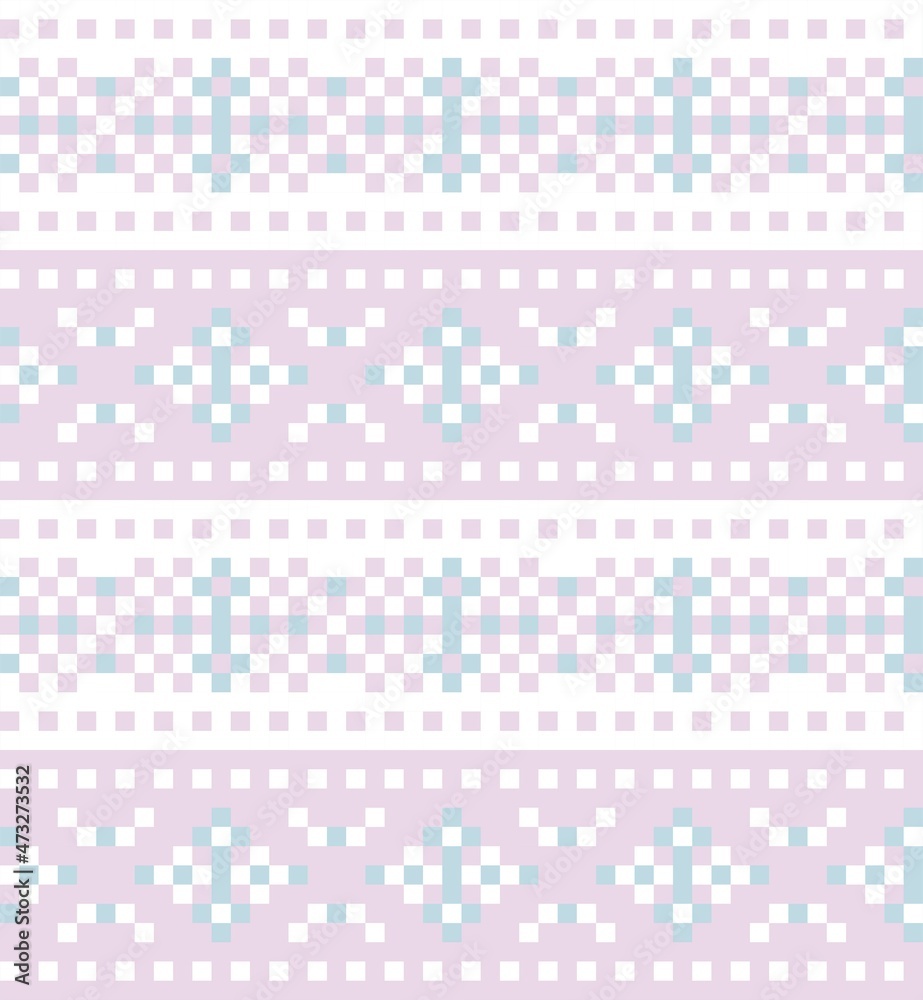 Christmas Fair Isle Seamless Pattern Background