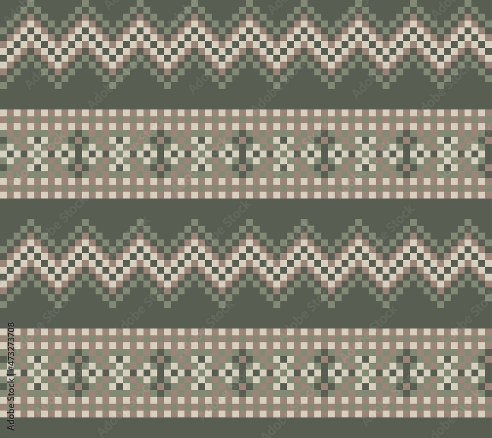 Christmas Fair Isle Seamless Pattern Background Christmas Fair Isle Seamless Pattern Background
