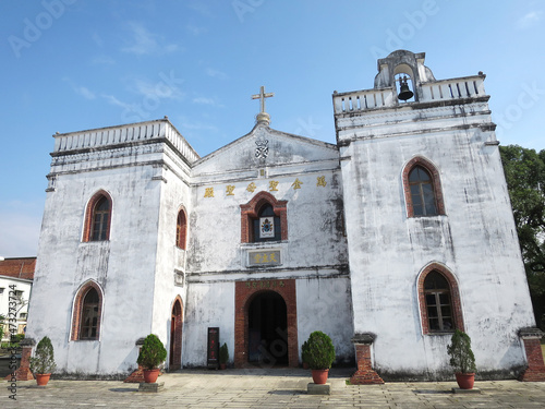 The Wanchin Basilica of the Immaculate Conception (Wanjin Catholic Church, 萬金聖母聖殿) in Wanjin Village, Pingtung, TAIWAN photo