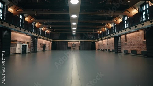 Empty War Room Inside Voltigeurs de Quebec Armoury In Quebec City, Canada. - zoom out photo
