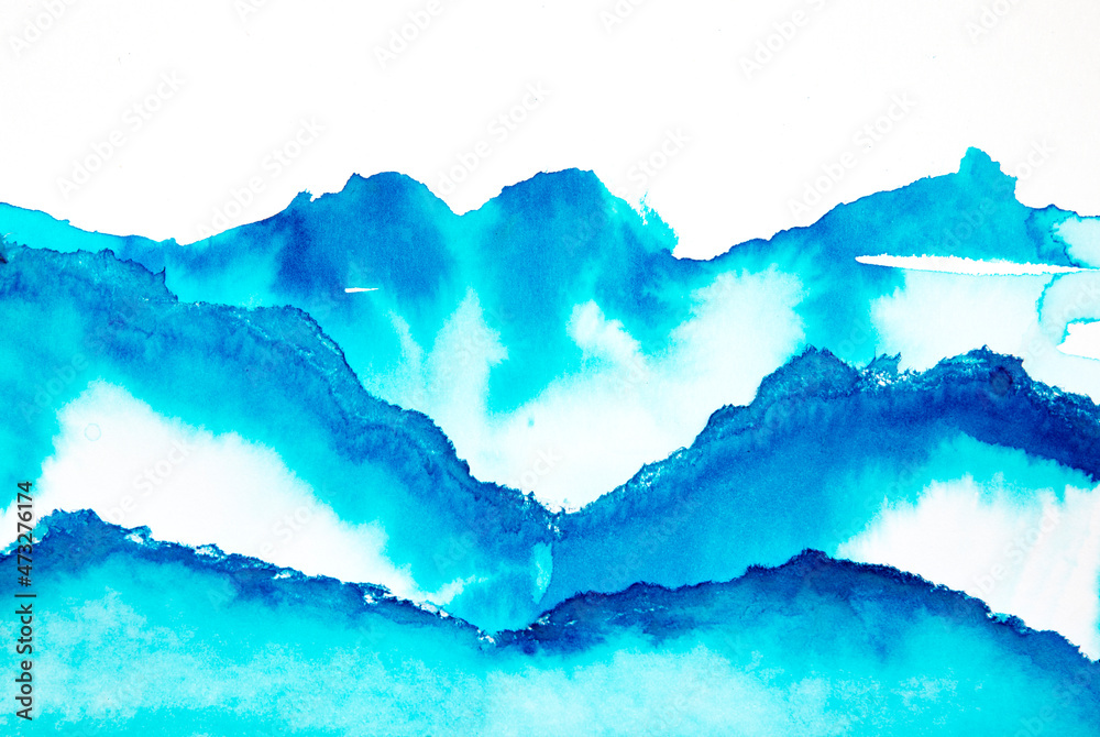 Obraz premium watercolors on paper - textured background with torn paper edges