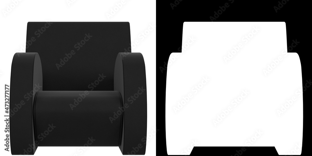 3D rendering illustration of an armchair 3D rendering illustration of an armchair