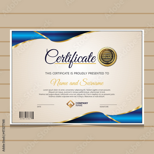 Elegant certificate template design.
