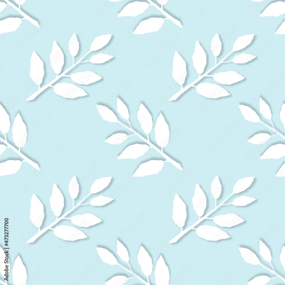 Fototapeta premium Seamless pattern with leaves for fabrics and textiles