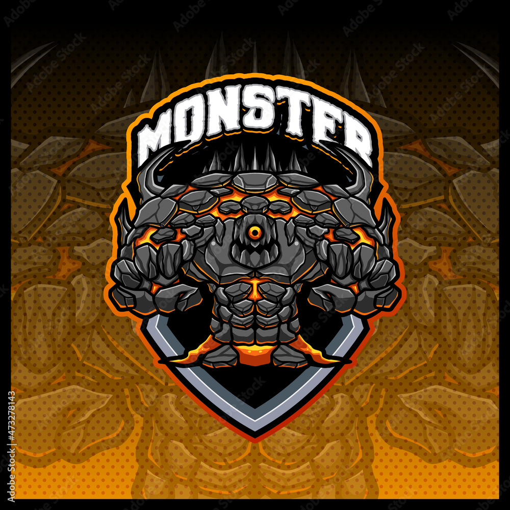 Esport Logo Monster Squad Wolf Lion Stock Vector (Royalty Free) 1702932451  | Shutterstock