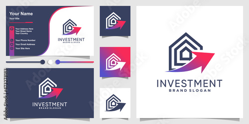Ivestment logo for building and mortgage companies Premium Vector