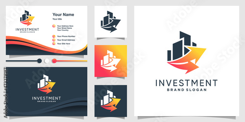 Ivestment logo for building and mortgage companies Premium Vector