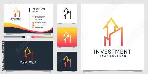 Ivestment logo for building and mortgage companies Premium Vector