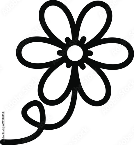 The illustration of flower icon vector. Suitable for garden, plant or green life. © IMade