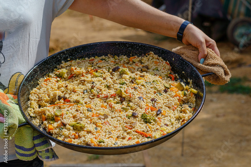Rice with vegetables, Spanish paella