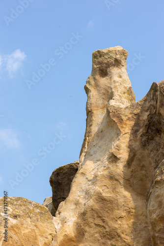 unusual rocks and stones in Uplistsikhe in Georgia