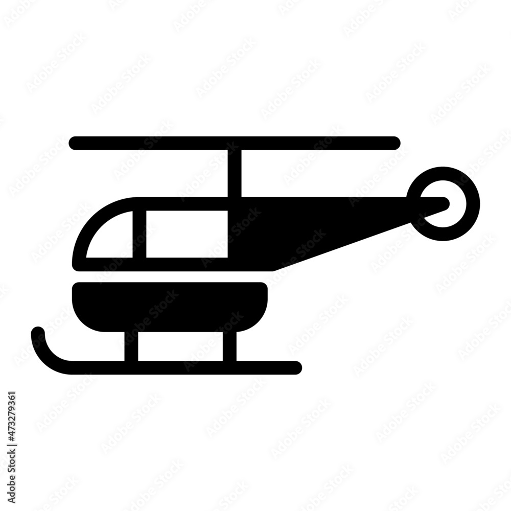 Helicopter pictogram vector flat style illustration icon isolated on white background Helicopter pictogram vector flat style illustration icon isolated on white background
