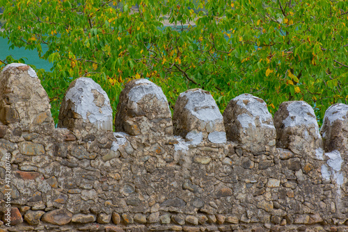 curious medieval ruins in the Ananuri fortress photo