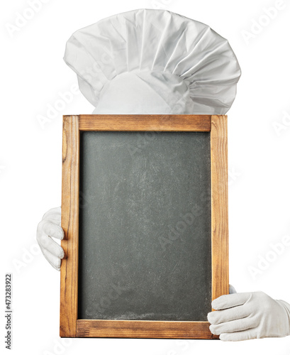 Canvas Print Chalk board and chef's hat