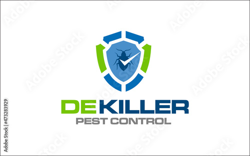 Illustration vector graphic of disinfection service and pest control logo design template-09