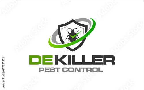 Illustration vector graphic of disinfection service and pest control logo design template-09