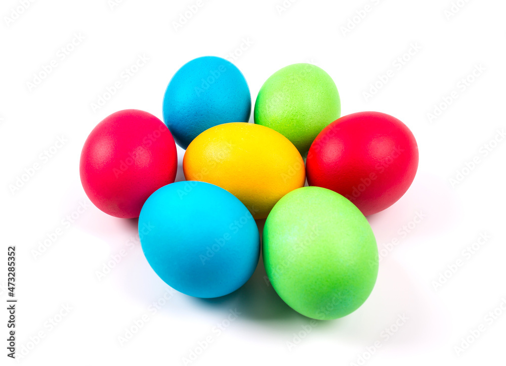 colorful easter eggs isolated on a white background colorful easter eggs isolated on a white background