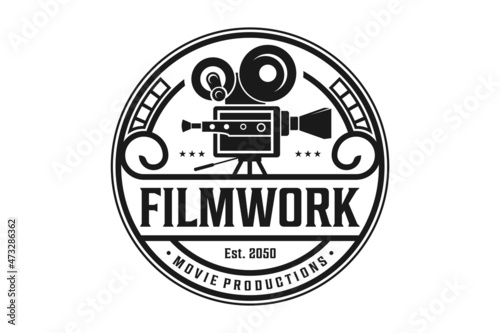 Vintage Video Camera Logo design for movie / cinema production