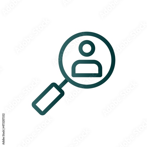 Job Seeker Line Gradient Vector Icon Design
