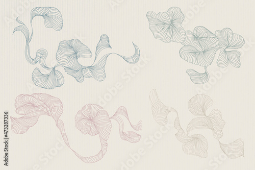 Colorful swirly abstract art collection vector