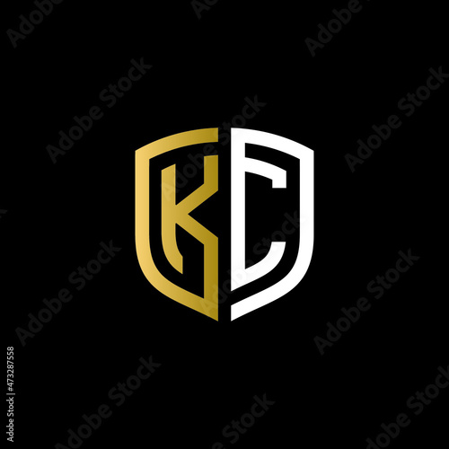 kc shield logo design vector icon photo