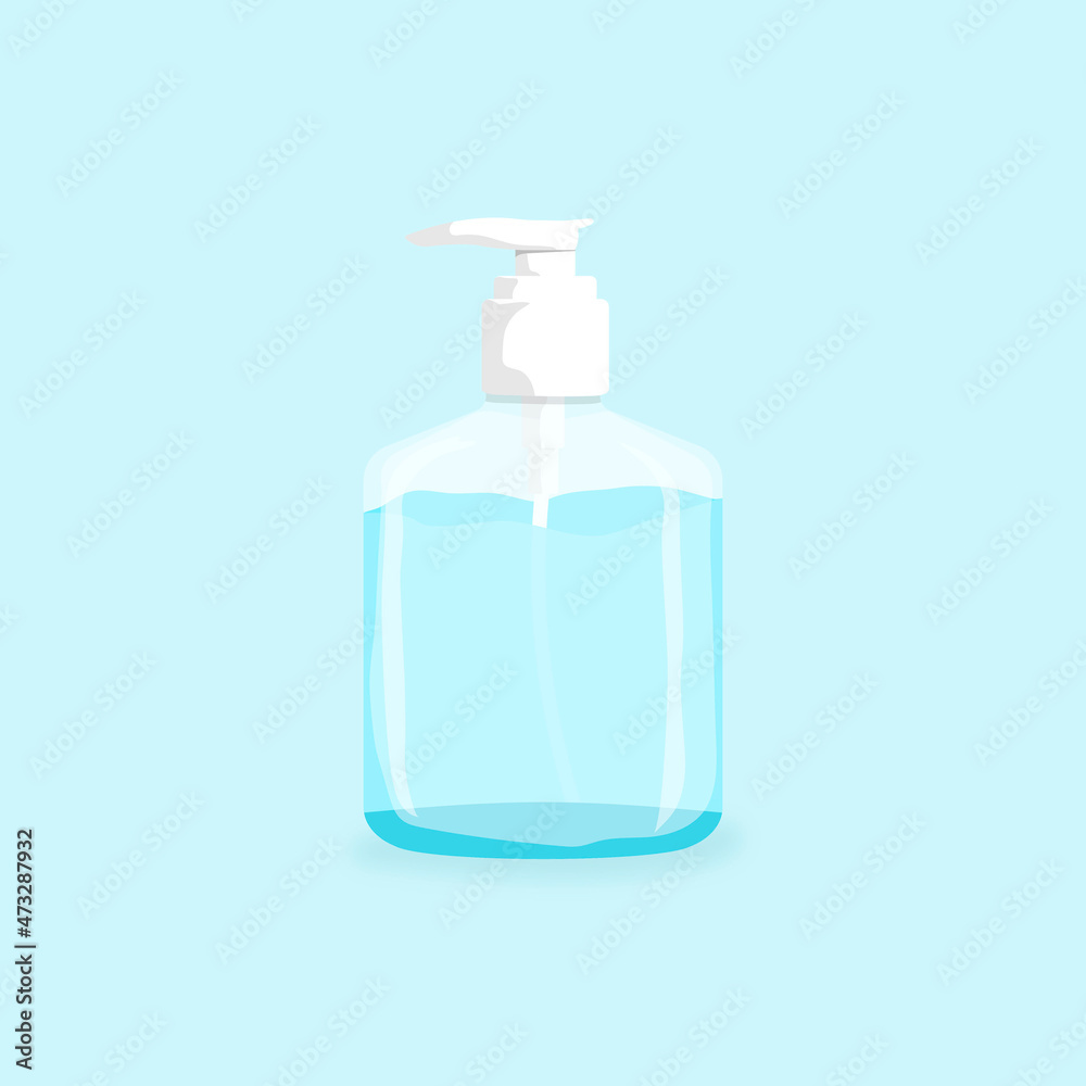 Hand sanitizer bottle to anti coronavirus element vector Hand sanitizer bottle to anti coronavirus element vector
