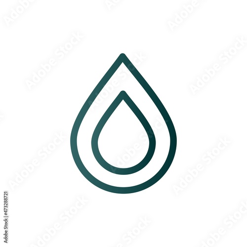 Drops Line Gradient Vector Icon Design