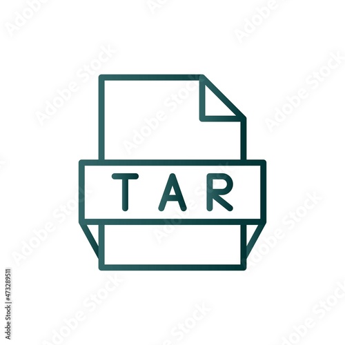 Tar Line Gradient Vector Icon Design