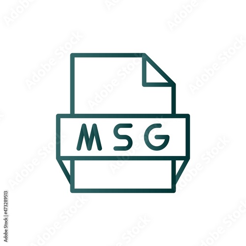 Msg Line Gradient Vector Icon Design