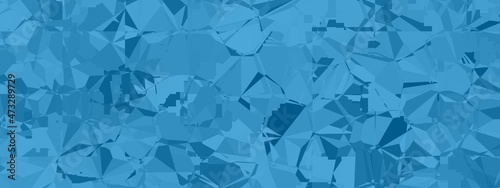 Banner abstract macro crystal geometric background texture Blue color color. Random pattern background. Texture Blue color color pattern background.