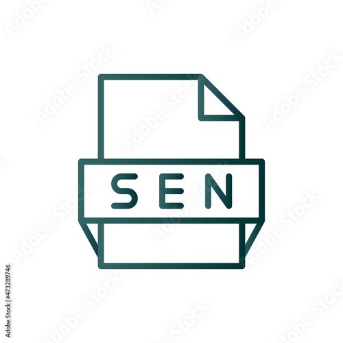 Sen Line Gradient Vector Icon Design