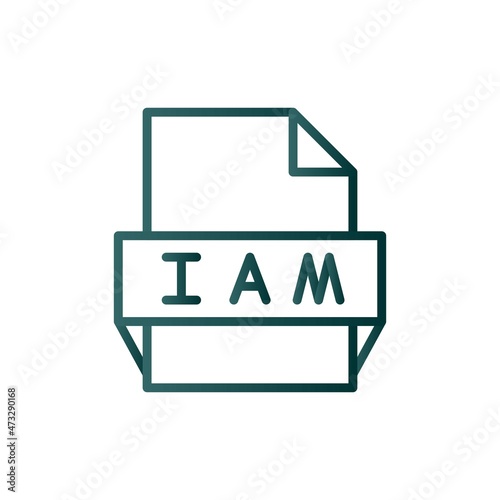 Iam Line Gradient Vector Icon Design photo