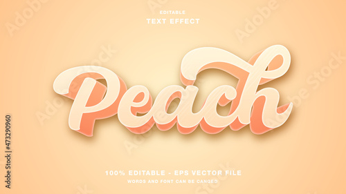 Peach Editable Text Effect
