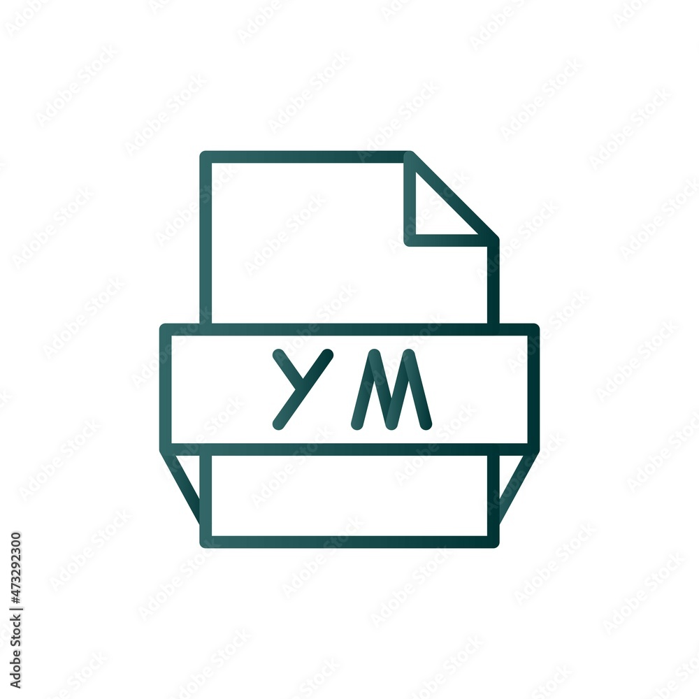 Ym Line Gradient Vector Icon Design