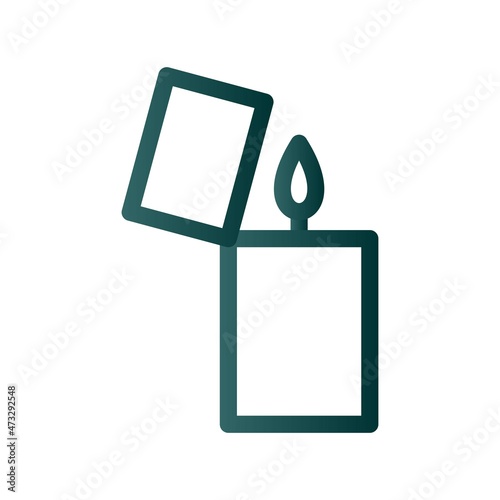 Flammable Line Gradient Vector Icon Design