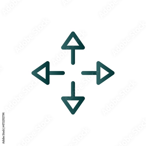 Direction Line Gradient Vector Icon Design
