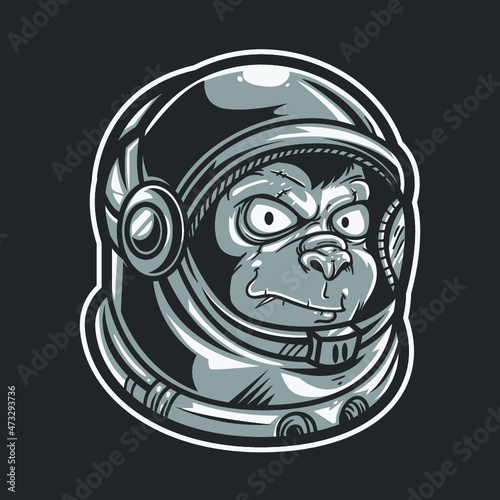 Astronaut monket space helmet